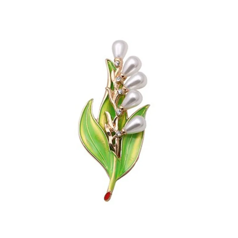 New European and American retro style ideas Enamel Inlaid imitation pearls Lily of the valley fashion Personality brooch
New European and American retro style ideas Enamel Inlaid imitation pearls Lily of the valley fashion Personality brooch
