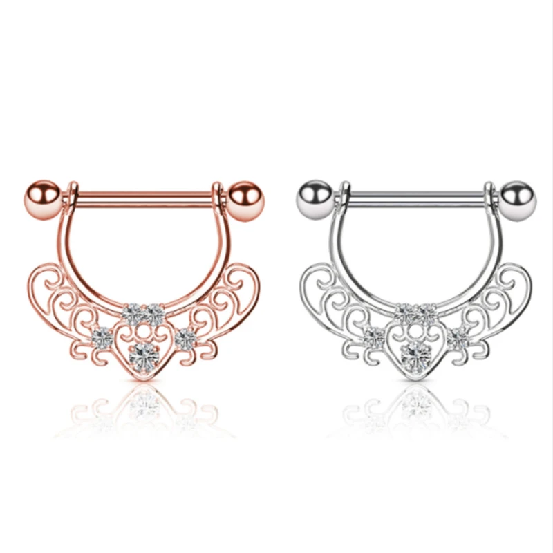 2PCS Fashion Style Gold Silver Color Dangle Nipple Rings Stainless Steel Women Barbell Piercing Heart Nipple Rings Body Jewelry
2PCS Fashion Style Gold Silver Color Dangle Nipple Rings Stainless Steel Women Barbell Piercing Heart Nipple Rings Body Jewelry