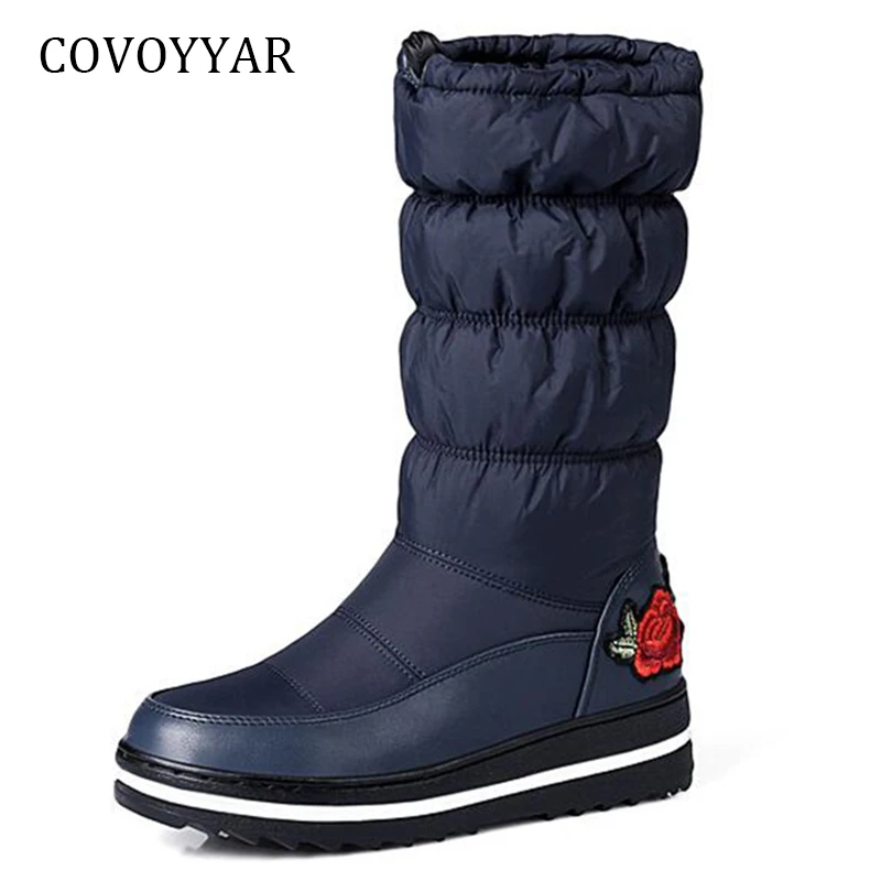 COVOYYAR 2018 Snow Boots Women Warm Padded Down Winter Shoes Embroidered Rose Mid Calf Boots Waterproof Platform Shoes WBS925
COVOYYAR 2018 Snow Boots Women Warm Padded Down Winter Shoes Embroidered Rose Mid Calf Boots Waterproof Platform Shoes WBS925