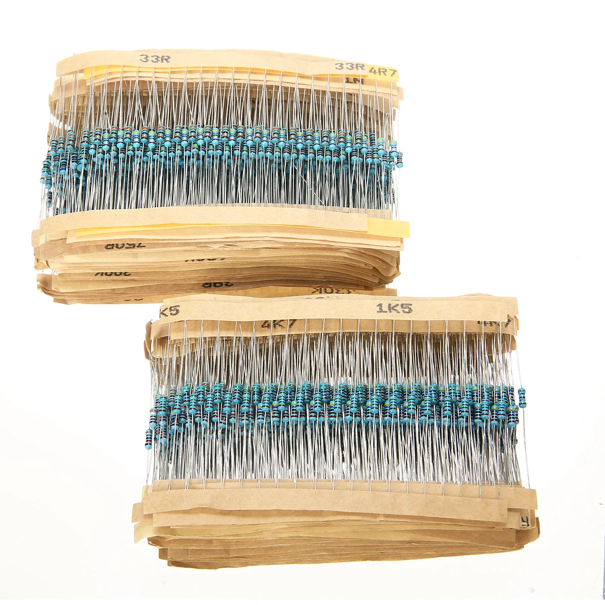Mayitr 2000pcs 100 1/4W Metal Film Resistor Values 1 ohm~1M ohm Metal Film Resistors Resistance Assortment Kit
Mayitr 2000pcs 100 1/4W Metal Film Resistor Values 1 ohm~1M ohm Metal Film Resistors Resistance Assortment Kit
