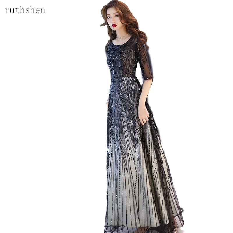Gorgeous Long Prom Dresses 2019 Black Sleeves Prom Gown Shiny Sequined Formal Dress Women Occasion Party Dresses Robe De Soiree
Gorgeous Long Prom Dresses 2019 Black Sleeves Prom Gown Shiny Sequined Formal Dress Women Occasion Party Dresses Robe De Soiree