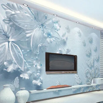 Custom Photo Wallpaper 3D Embossed Blue Transparent Flowers Butterfly Mural Living Room TV Bedroom Modern Interior Decor Fresco
Custom Photo Wallpaper 3D Embossed Blue Transparent Flowers Butterfly Mural Living Room TV Bedroom Modern Interior Decor Fresco