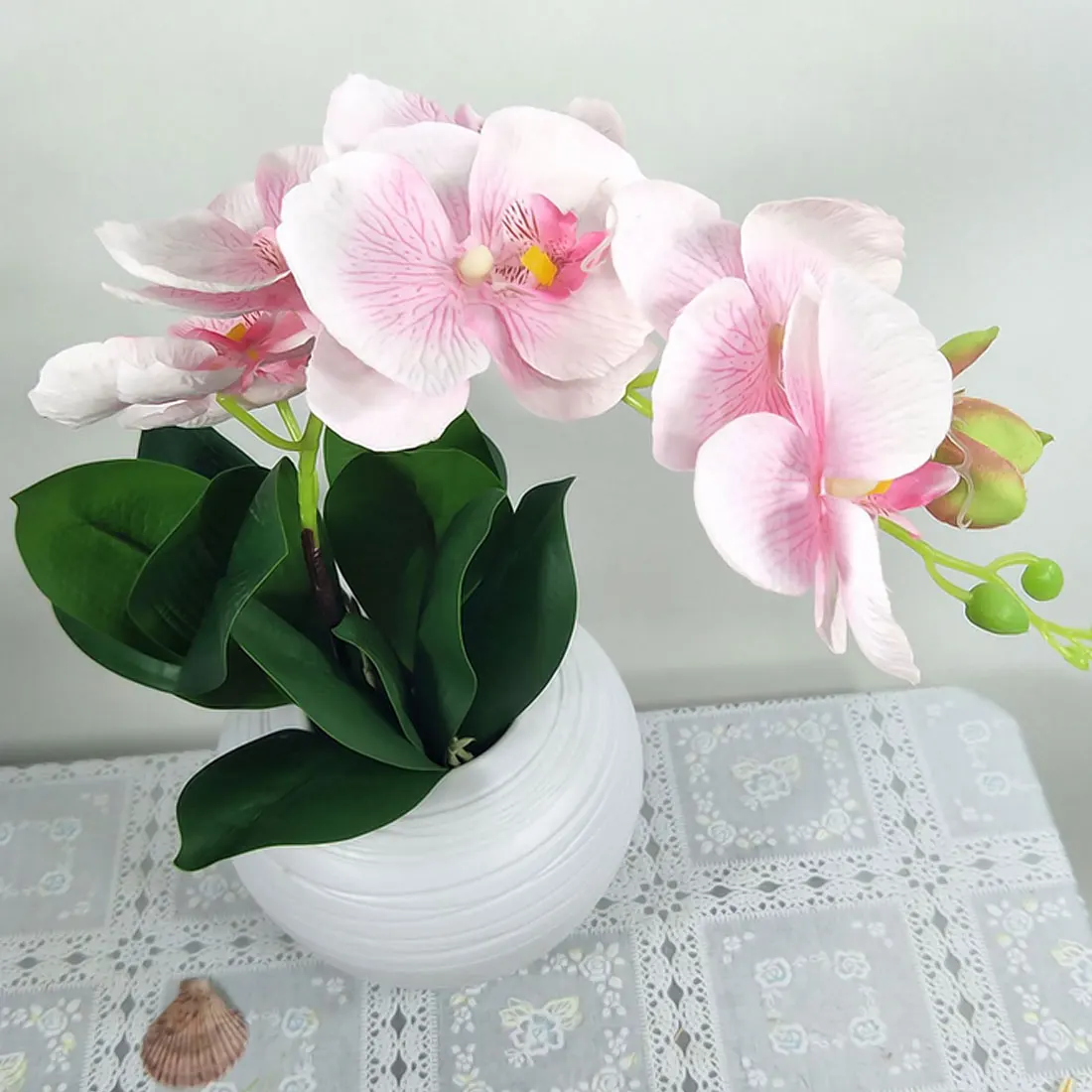 New Artificial Flower Real Touch Latex Orchid Flowers with Leaves Wedding Decoration PU Gluing Texture Leaves DIY Potted Flower
New Artificial Flower Real Touch Latex Orchid Flowers with Leaves Wedding Decoration PU Gluing Texture Leaves DIY Potted Flower