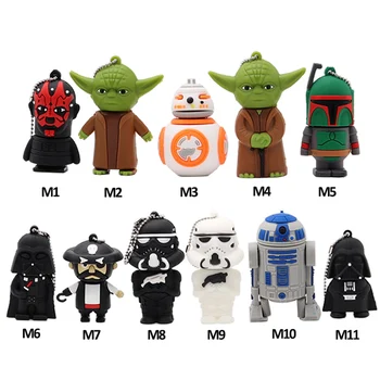 USB flash drive cartoon Star Wars Series pendrive 4GB 8GB 16GB 32GB 64G R2D2 BB-8 Robot memory stick darth vader pen drive stick
USB flash drive cartoon Star Wars Series pendrive 4GB 8GB 16GB 32GB 64G R2D2 BB-8 Robot memory stick darth vader pen drive stick