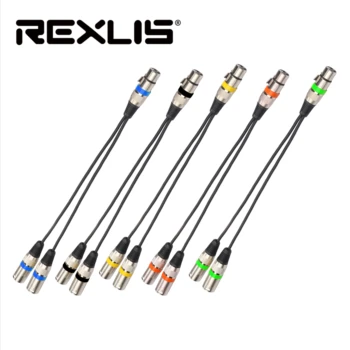 REXLIS 0.3m 5Pcs/lot XLR Female to Dual 2 Male Plug Y Splitter Cable Adaptor Cord Microphone Audio Extension Cable Cord wire
REXLIS 0.3m 5Pcs/lot XLR Female to Dual 2 Male Plug Y Splitter Cable Adaptor Cord Microphone Audio Extension Cable Cord wire