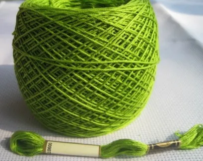100% cotton six strand floss thread RS Rosace 907, equal DMC 907, 8m/piece, 12pcs/box, Parrot Green color
100% cotton six strand floss thread RS Rosace 907, equal DMC 907, 8m/piece, 12pcs/box, Parrot Green color