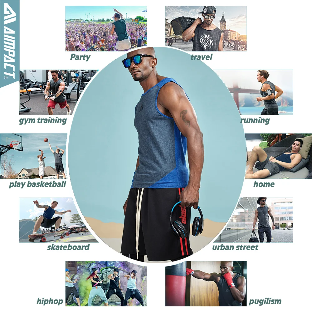 Aimpact Cotton Men's Tank Tops 2018 New Fashion Casual Shirts GYMTees Brand Clothing Male Sleeveless Sportive Tshirts AM1024