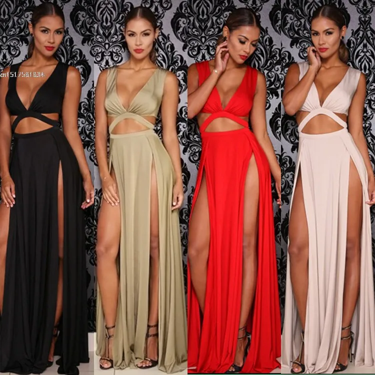 2019 Women Sexy Sleeveless V-neck High Slit Hollow Out Bodycon Bandage Dress for NightClub Party Long Wrap Maxi Dress Vestido u2
2019 Women Sexy Sleeveless V-neck High Slit Hollow Out Bodycon Bandage Dress for NightClub Party Long Wrap Maxi Dress Vestido u2