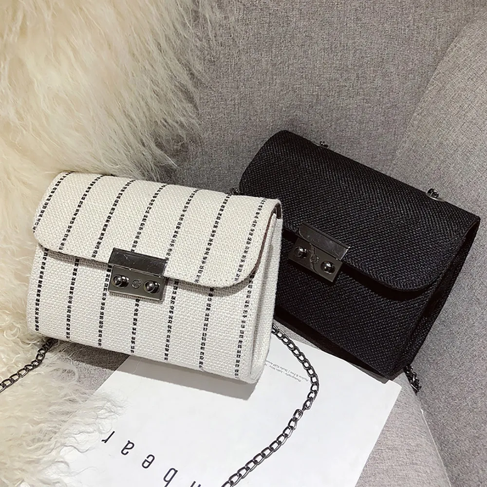 Women Small Bag Wild Chic Chain Girl Striped Mini Shoulder Bag Bandolera Vintage Female Casual Sling Messenger
Women Small Bag Wild Chic Chain Girl Striped Mini Shoulder Bag Bandolera Vintage Female Casual Sling Messenger