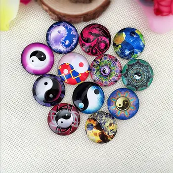 100pcs 18/20/25mm Tai Chi Round Glass Cabochon Domes Flat back Glass beads Jewelry Finding Cameo Pendant Settings
100pcs 18/20/25mm Tai Chi Round Glass Cabochon Domes Flat back Glass beads Jewelry Finding Cameo Pendant Settings