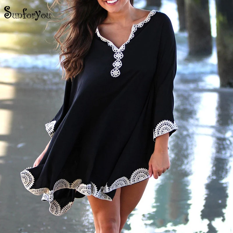 Cotton Black Beach Cover up Sarong Embroidery Swim Cover up Pareos de Playa Mujer Beachwear Vestido Playa Bikini Cover up Tunics
Cotton Black Beach Cover up Sarong Embroidery Swim Cover up Pareos de Playa Mujer Beachwear Vestido Playa Bikini Cover up Tunics