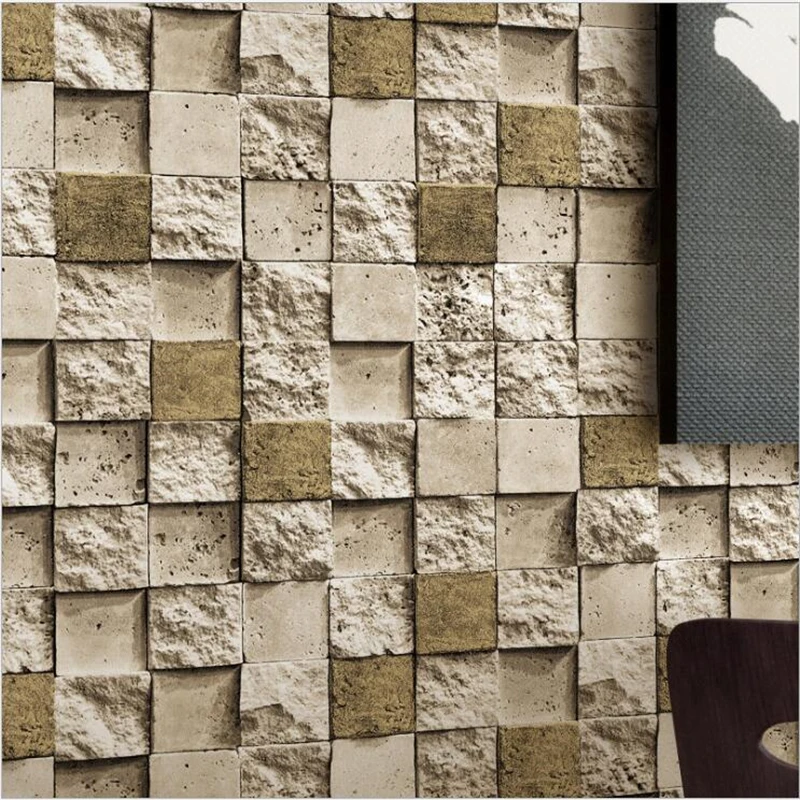 beibehang Retro Brick Wallpaper 3d Cubic Culture Stone Wallpaper Background Wall Restaurant PVC Mosaic Brick Wall paper
beibehang Retro Brick Wallpaper 3d Cubic Culture Stone Wallpaper Background Wall Restaurant PVC Mosaic Brick Wall paper