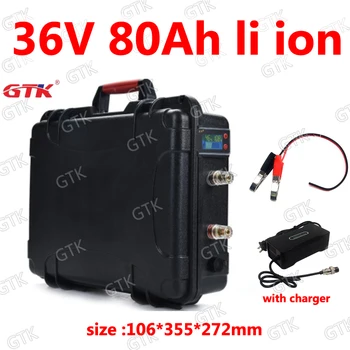 GTK waterproof 36v 80ah lithium ion battery 18650 BMS li ion for 2000w 1000w Bike scooter boat EV golf cart inverter +5A charger
GTK waterproof 36v 80ah lithium ion battery 18650 BMS li ion for 2000w 1000w Bike scooter boat EV golf cart inverter +5A charger
