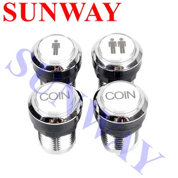 10PCS CHROME Plated illuminated arcade push button 12V LED Arcade Push Button with micro switch 1P 2P COIN Start button
10PCS CHROME Plated illuminated arcade push button 12V LED Arcade Push Button with micro switch 1P 2P COIN Start button