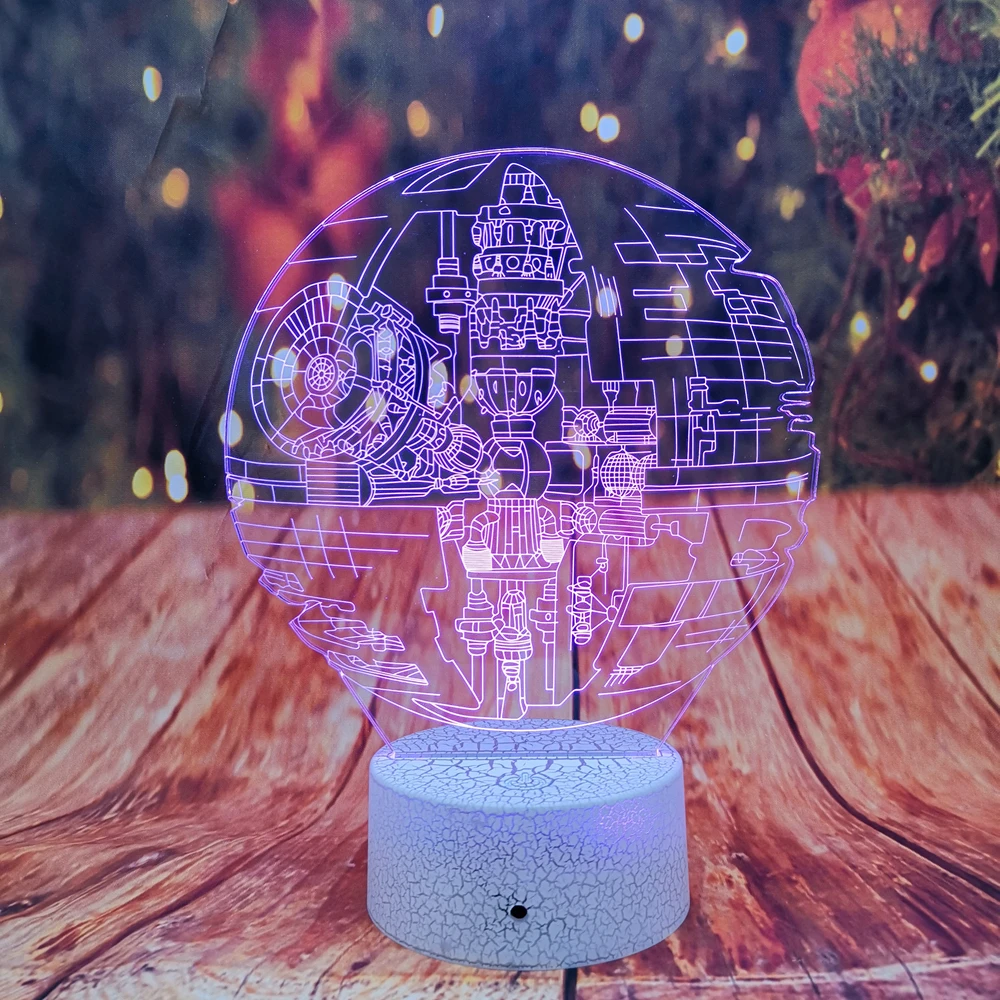 New Dropship Star Wars Death Star Lamp 3D Night Light 7 Color Gradient Base LED Lamp Kids Boy Toys Xmas Decor Birthday Gifts
New Dropship Star Wars Death Star Lamp 3D Night Light 7 Color Gradient Base LED Lamp Kids Boy Toys Xmas Decor Birthday Gifts