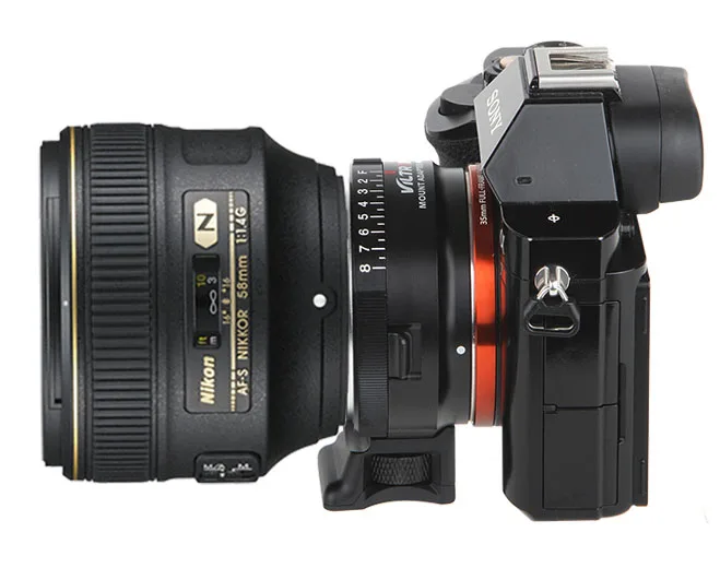 NF-NEX 8-stop Aperture Mount Adapter for Nikon A AI-S F G D Mount Lens to NEX A7 A7R 3C 5N VG20 VG900
NF-NEX 8-stop Aperture Mount Adapter for Nikon A AI-S F G D Mount Lens to NEX A7 A7R 3C 5N VG20 VG900