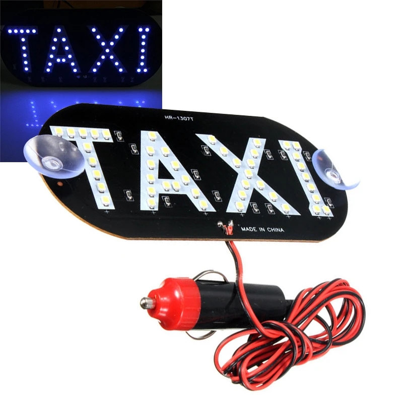 Newest 12V Auto Inside Windscreen Roof Top 45LED Taxi Cab Sign Light Lamp Blue