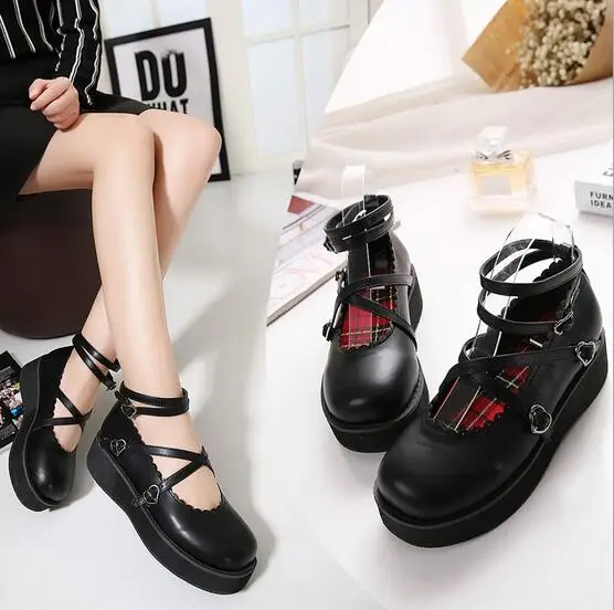 Womens Japanese Student Shoes High Heel COS Lolita Shoes Cross Tied Ankle Buckles Round Toe Shoes Platform Womens Japanese Student Shoes High Heel COS Lolita Shoes Cross Tied Ankle Buckles Round Toe Shoes Platform <br><br>Aliexpress
