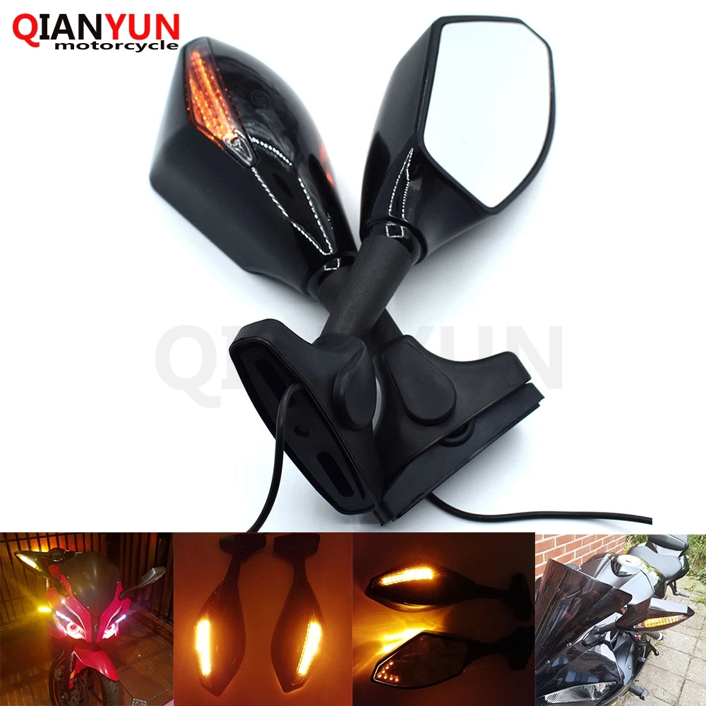 Universal Motorcycle Rear View Side Wing Mirrors w/ LED Turn Signal Light For YAMAHA YZF-R25 YZF-R3 YZF R25/R3
Universal Motorcycle Rear View Side Wing Mirrors w/ LED Turn Signal Light For YAMAHA YZF-R25 YZF-R3 YZF R25/R3