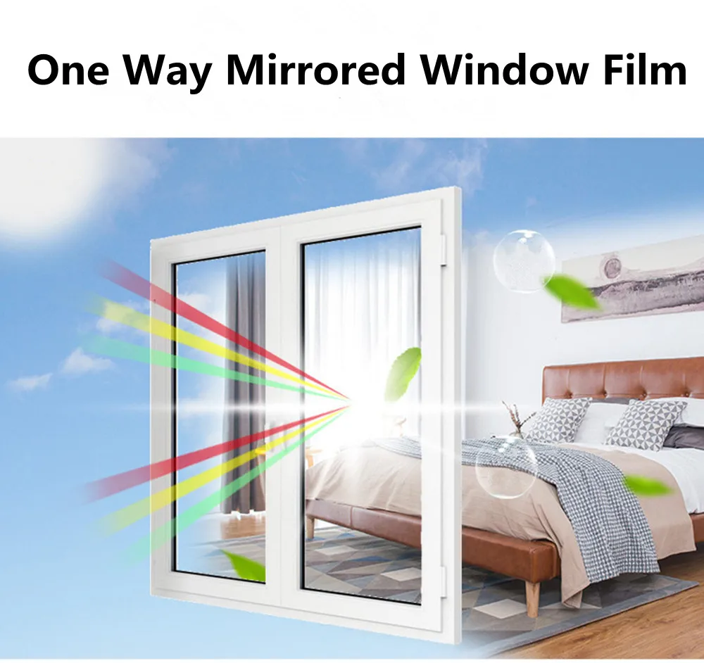 Window Film One Way Mirror Film Privacy Self-Adhesive Decorative Heat Control Anti UV Window Tint for Home and Office 45cm x 1m
Window Film One Way Mirror Film Privacy Self-Adhesive Decorative Heat Control Anti UV Window Tint for Home and Office 45cm x 1m