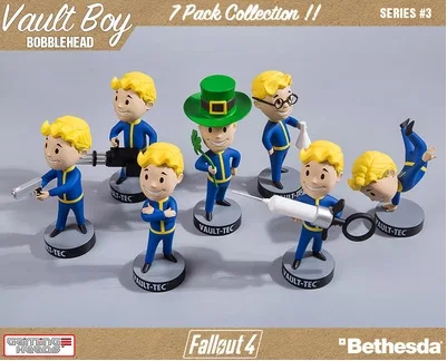 7pcs/set 15cm Gaming Heads Fallout 4 Vault Boy TOY Bobble heads Series Action Figure collectible model toys Moving head dolls
7pcs/set 15cm Gaming Heads Fallout 4 Vault Boy TOY Bobble heads Series Action Figure collectible model toys Moving head dolls