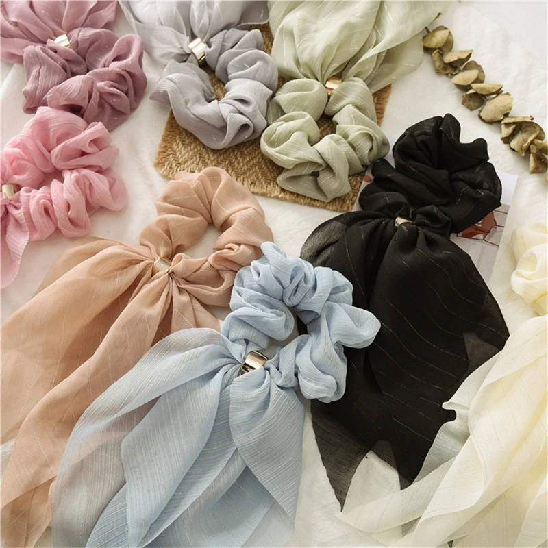 HZ 2019 New Metal Button Long Streamers Double-layered bow Hair Ties Hair Scrunchies Accessories Horsetail Hair Ties for Women
HZ 2019 New Metal Button Long Streamers Double-layered bow Hair Ties Hair Scrunchies Accessories Horsetail Hair Ties for Women