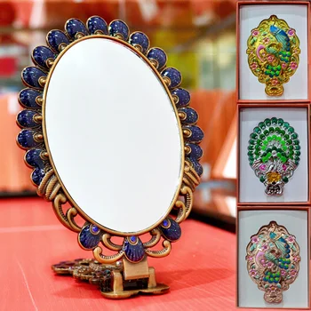 Europe large size Oval fold Hand mirror peacock decoration mirror metal Portable home makeup mirror Beauty mirror for gifts J055
Europe large size Oval fold Hand mirror peacock decoration mirror metal Portable home makeup mirror Beauty mirror for gifts J055