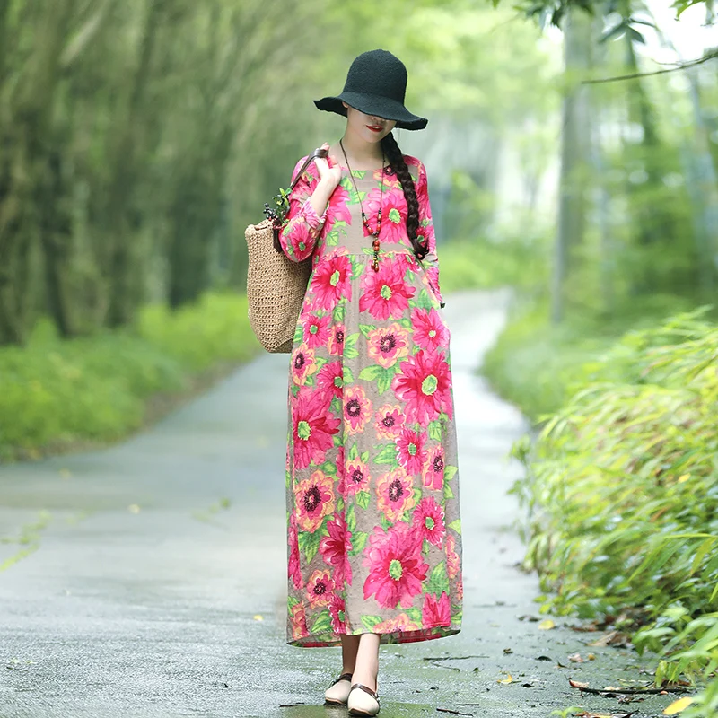 2019 summer new cotton and linen women dresses A-line loose floral lady elegant vintage dresses top quality
2019 summer new cotton and linen women dresses A-line loose floral lady elegant vintage dresses top quality