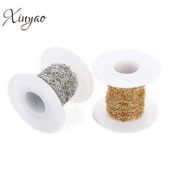 XINYAO 10 Yard 2x3mm Tiny Stainless Steel Link Chains Men Bulk Chain For Women Diy Pendant Necklace Bracelet Bangle Jewelry Gift
XINYAO 10 Yard 2x3mm Tiny Stainless Steel Link Chains Men Bulk Chain For Women Diy Pendant Necklace Bracelet Bangle Jewelry Gift