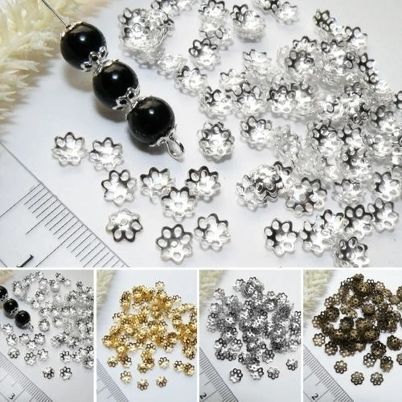 500pcs/Lots Silver Gold Plated 6mm Metal Filigree Flower Bead Caps DIY Bead Findings for Jewelry Making
500pcs/Lots Silver Gold Plated 6mm Metal Filigree Flower Bead Caps DIY Bead Findings for Jewelry Making