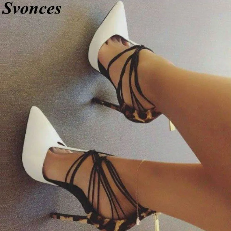 European Roma Fashion T-Strap High Heel Pumps Women Shoes Pointed Toe White-Leopard Sexy High Heels Party Dance Shoes Lady
European Roma Fashion T-Strap High Heel Pumps Women Shoes Pointed Toe White-Leopard Sexy High Heels Party Dance Shoes Lady