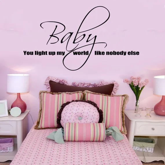 Новая Персонализированная виниловая настенная наклейка на светильник Baby You Up My