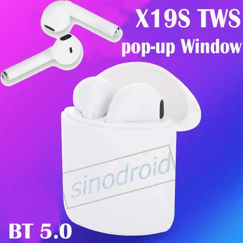 X19S True Wireless Stereo Earphone Bluetooth 5.0 Auto Pairing TWS Earbuds with pop-up Window Mini Ear Pods For iPhone Xiaomi
X19S True Wireless Stereo Earphone Bluetooth 5.0 Auto Pairing TWS Earbuds with pop-up Window Mini Ear Pods For iPhone Xiaomi