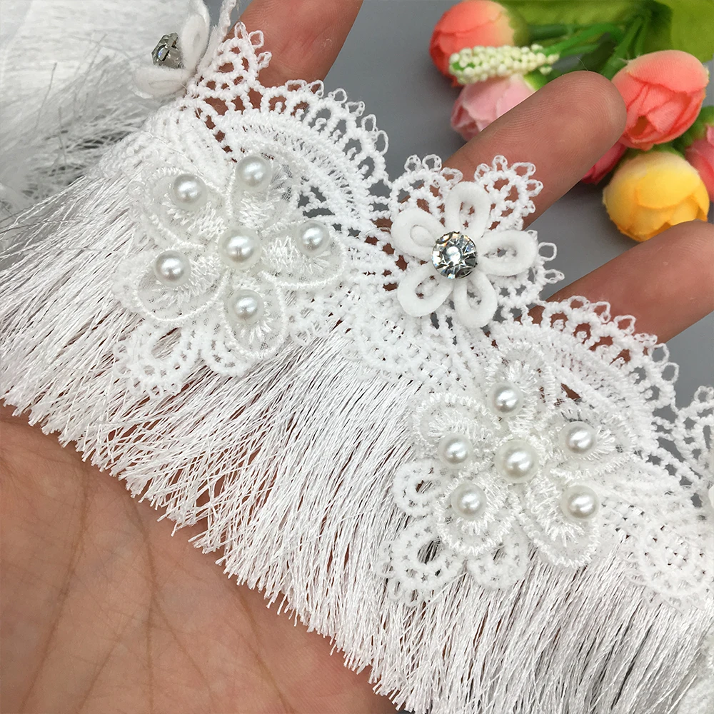 10x White Cotton Tassel Lace Trim Diamond Flower Embroidered Ribbon Wedding Fabric Sewing Craft Dress DIY Accessories 70mm
10x White Cotton Tassel Lace Trim Diamond Flower Embroidered Ribbon Wedding Fabric Sewing Craft Dress DIY Accessories 70mm