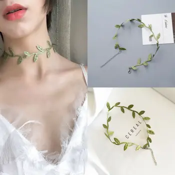 US Stock Summer Green Vines Leaf Choker Necklace Women Clavicle Chain Pendant Necklace Couple Cameo Drop Accessories
US Stock Summer Green Vines Leaf Choker Necklace Women Clavicle Chain Pendant Necklace Couple Cameo Drop Accessories