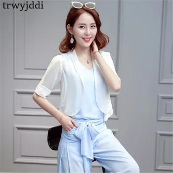 Short Ladies Tops Shawl Summer New Chiffon Waistcoat Short Sleeve Cardigan Casual Women Blazer Jacket Large Size Thin Coat hl454
Short Ladies Tops Shawl Summer New Chiffon Waistcoat Short Sleeve Cardigan Casual Women Blazer Jacket Large Size Thin Coat hl454