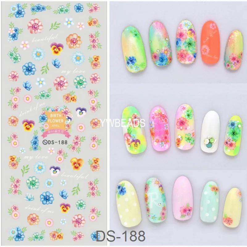 1 Piece Colorful Flower Straight Line Water Transfer Decal Manicure Nail Art Sticker DIY Nail Decoration DS-187-DS-200
1 Piece Colorful Flower Straight Line Water Transfer Decal Manicure Nail Art Sticker DIY Nail Decoration DS-187-DS-200