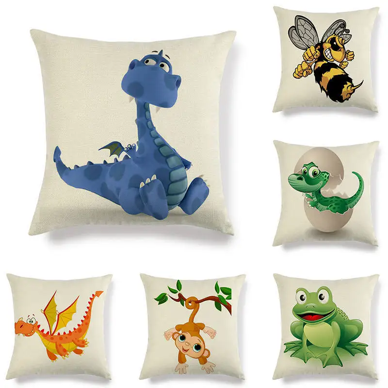 New cartoon animal dinosaur frog print cotton linen pillowcase children gift room decor pillow cover chair lumbar cushion cover
New cartoon animal dinosaur frog print cotton linen pillowcase children gift room decor pillow cover chair lumbar cushion cover