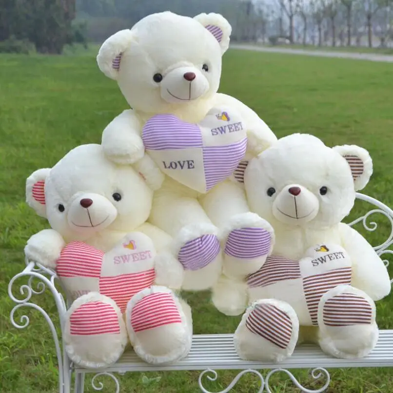 Hot Sale Hold The Heart Bear Plush Toy Teddy Bear Stuffed Animal Striped Bears Doll Valentine's Day Gifts
Hot Sale Hold The Heart Bear Plush Toy Teddy Bear Stuffed Animal Striped Bears Doll Valentine's Day Gifts