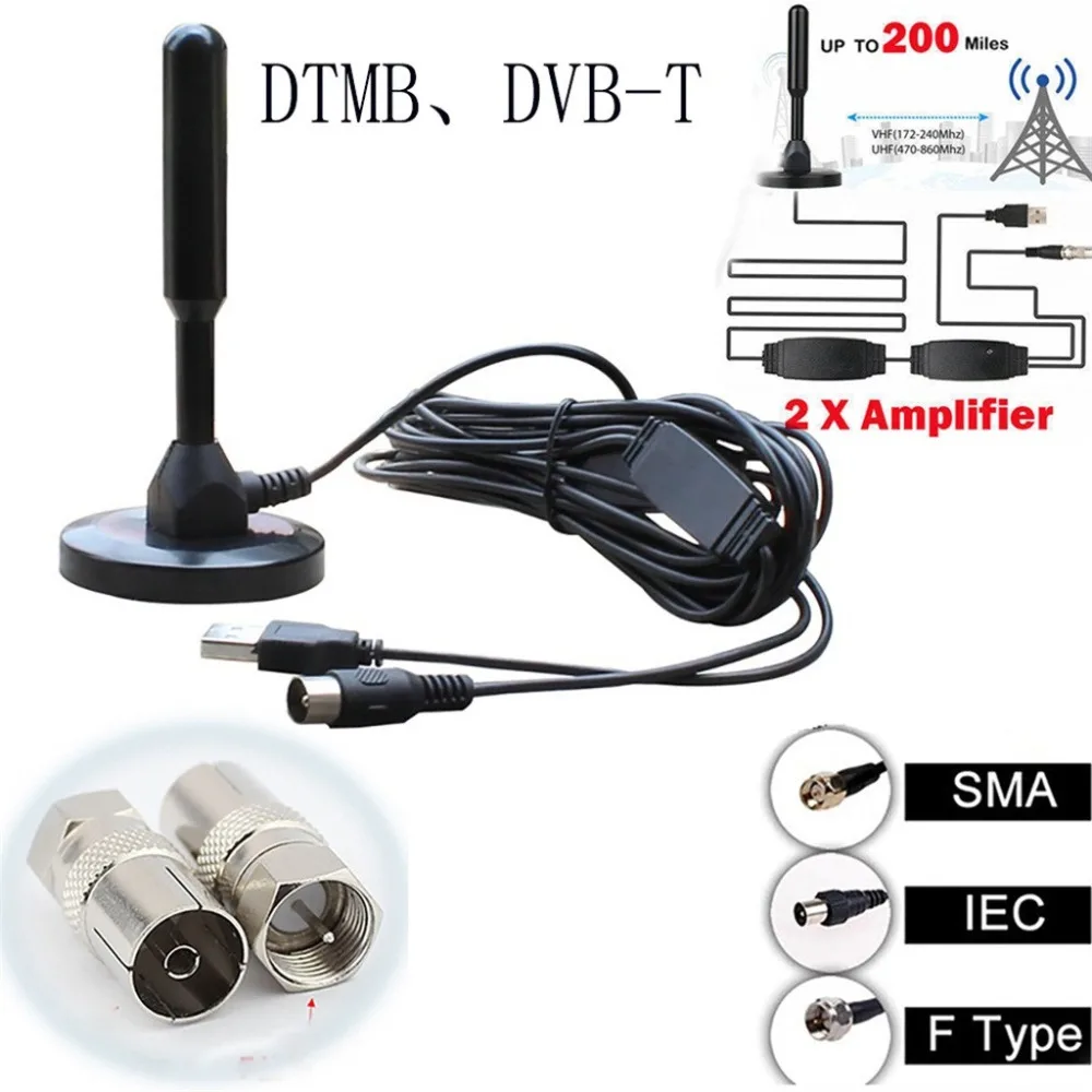 

Antenna TV Digital HD 200 Mile Range Skywire Indoor 1080P 4K 16ft Coax Cable TV Antenna receiver hdmi Adapter