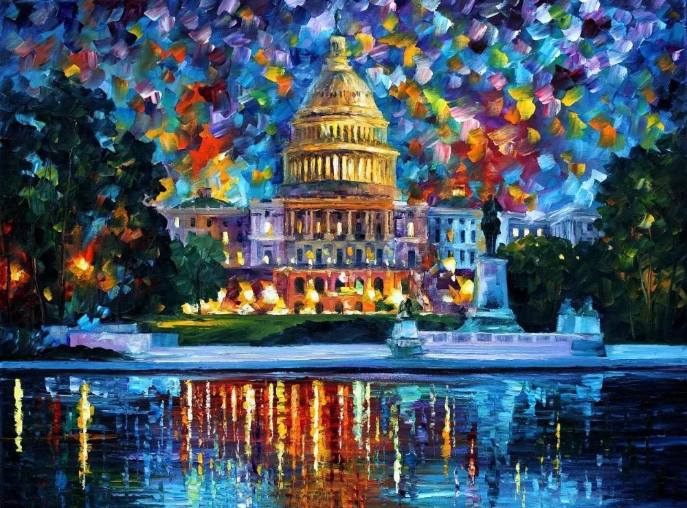 Painting for sale Colorful oil paintings Canvas capitol at night washington Modern Fine Art Home Decor High quality Handpainted
Painting for sale Colorful oil paintings Canvas capitol at night washington Modern Fine Art Home Decor High quality Handpainted