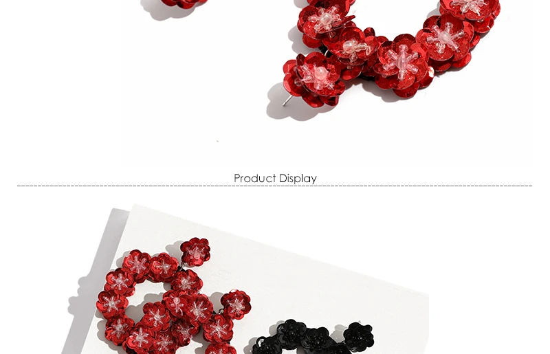 AYAYOO Fashion Woman Earrings Flower Bohemia Long Ethnic Imitation Crystal Drop Earrings Statement Brincos Korean Earring (3)