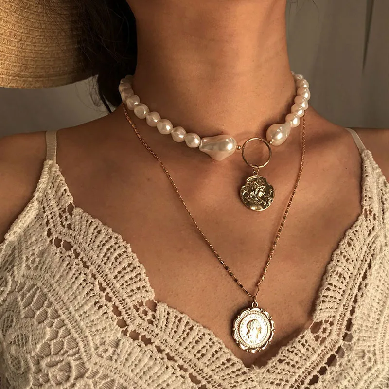 Simple Embossed Necklace Simple Multi-layer Geometric Relief Necklace Vintage Round Coin Creative Embossed Necklace
Simple Embossed Necklace Simple Multi-layer Geometric Relief Necklace Vintage Round Coin Creative Embossed Necklace
