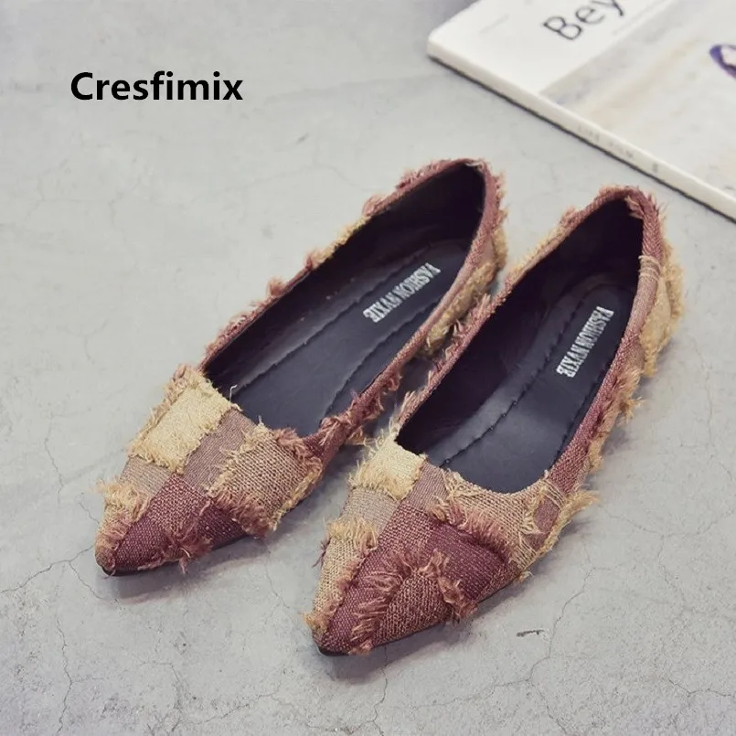 Cresfimix women fashion sweet comfortable slip on flat shoes lady spring & summer black flats cool street pattern shoes a3520
Cresfimix women fashion sweet comfortable slip on flat shoes lady spring & summer black flats cool street pattern shoes a3520