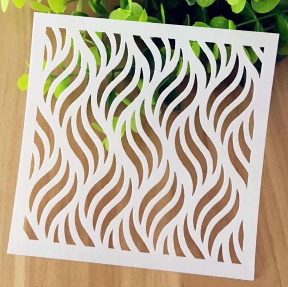 (5.1x5.1 inch) PET Stencils diy patterns copy and paints imprint spray mists template ripple collection
(5.1x5.1 inch) PET Stencils diy patterns copy and paints imprint spray mists template ripple collection