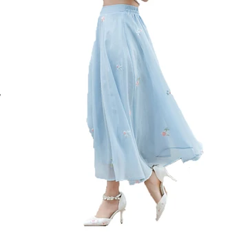 Skirts Womens Long Skirt Tulle Skirt High Waist Casual Vintage Embroidery Bohemian Harajuku Vetement Femme Clothes Summer Style
Skirts Womens Long Skirt Tulle Skirt High Waist Casual Vintage Embroidery Bohemian Harajuku Vetement Femme Clothes Summer Style