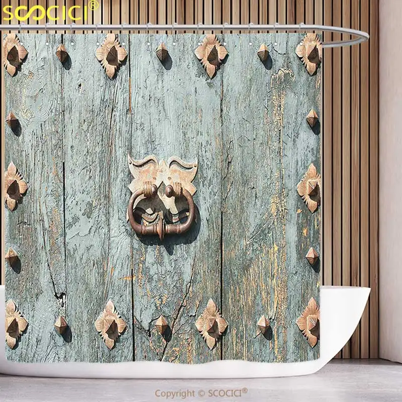Stylish Shower Curtain Rustic Decor European Cathedral with Rusty Metallic Door Knocker Gothic Medieval Times Spanish Print
Stylish Shower Curtain Rustic Decor European Cathedral with Rusty Metallic Door Knocker Gothic Medieval Times Spanish Print