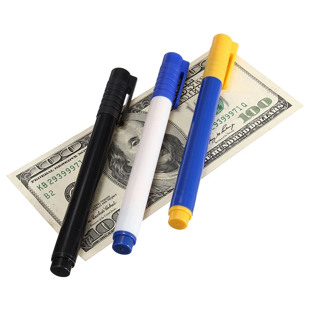 Fake Forged Currency Money Bill Bank Note Pen Checker Detector Tester Marker Magic Money Detector Pen Testing Device #1225
Fake Forged Currency Money Bill Bank Note Pen Checker Detector Tester Marker Magic Money Detector Pen Testing Device #1225