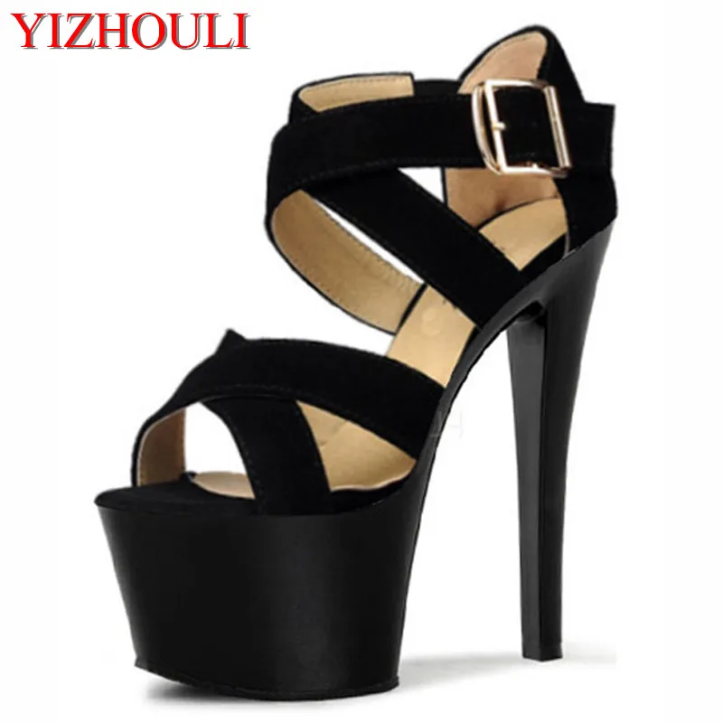 Women sexy high-heeled shoes platform ankle strap sandals in summer fashion black gladiator sandals 17cm
Women sexy high-heeled shoes platform ankle strap sandals in summer fashion black gladiator sandals 17cm
