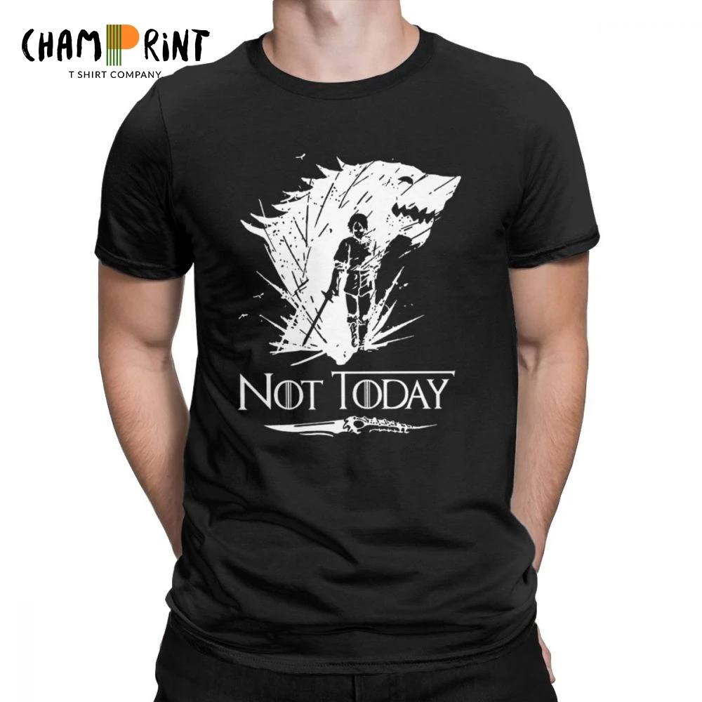 Arya Stark Wolf Not Today Got T-Shirt Men Game Of Thrones Funny Pure Cotton Tee Shirt Short Sleeve T Shirt New Arrival Tops
Arya Stark Wolf Not Today Got T-Shirt Men Game Of Thrones Funny Pure Cotton Tee Shirt Short Sleeve T Shirt New Arrival Tops